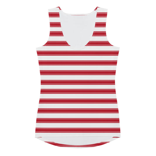 Red Stripes - Inspired By Selena Gomez - Sustainably Made Tank Top