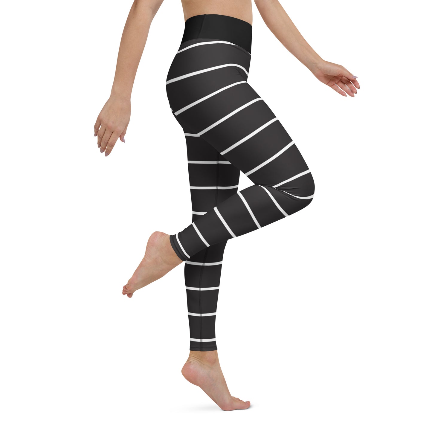 Black Stripes - Inspired By Taylor Swift - Sustainably Made Yoga Leggings