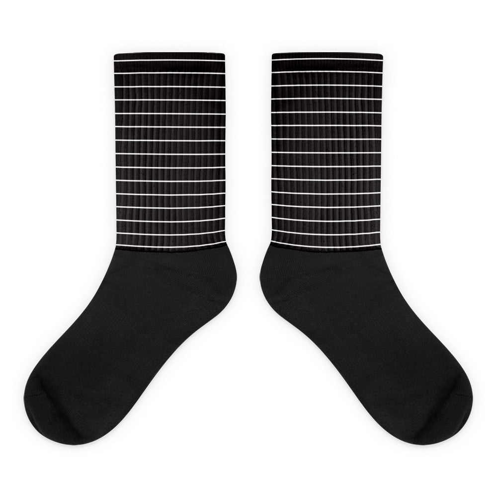 Black Stripes - Inspired By Taylor Swift - Sustainably Made Socks