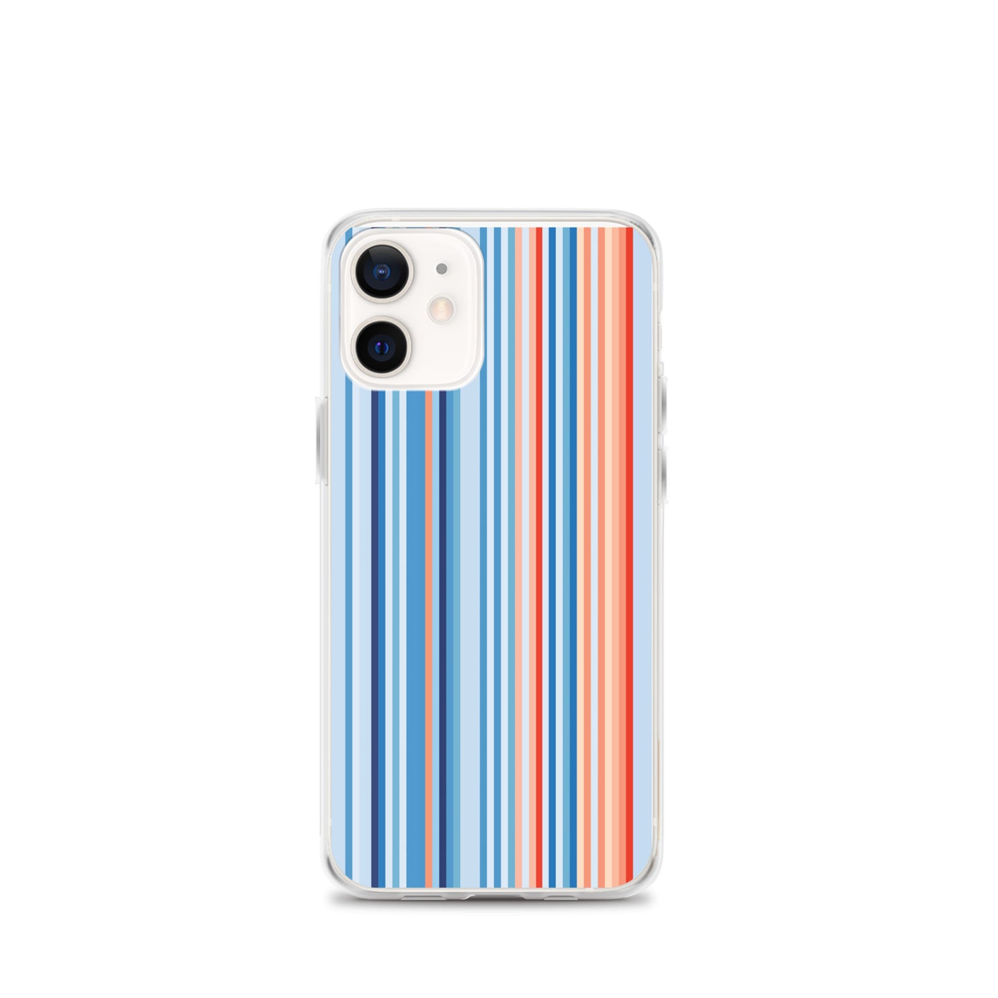 Climate Change Global Warming Stripes - Sustainably Made Clear Case for iPhone® Vertical