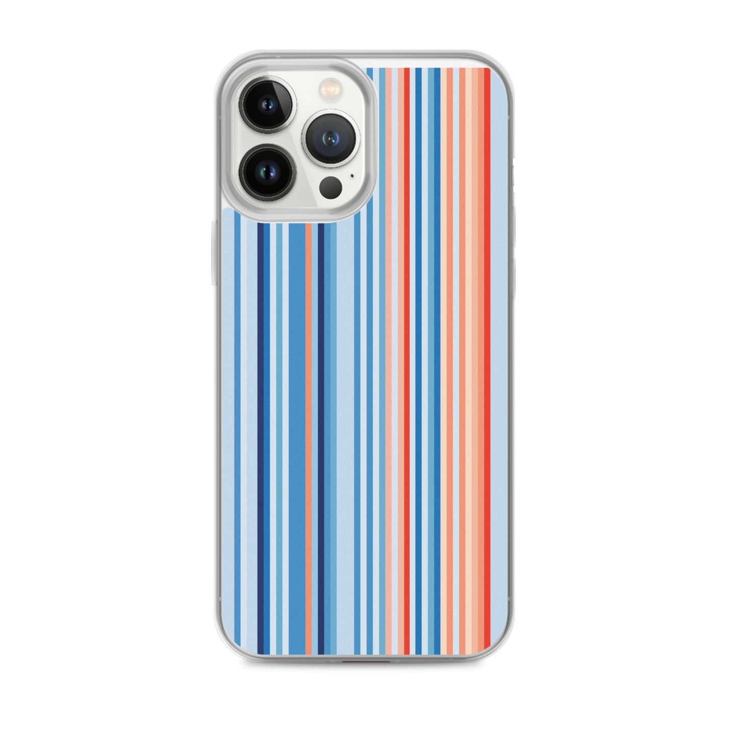 Climate Change Global Warming Stripes - Sustainably Made Clear Case for iPhone® Vertical