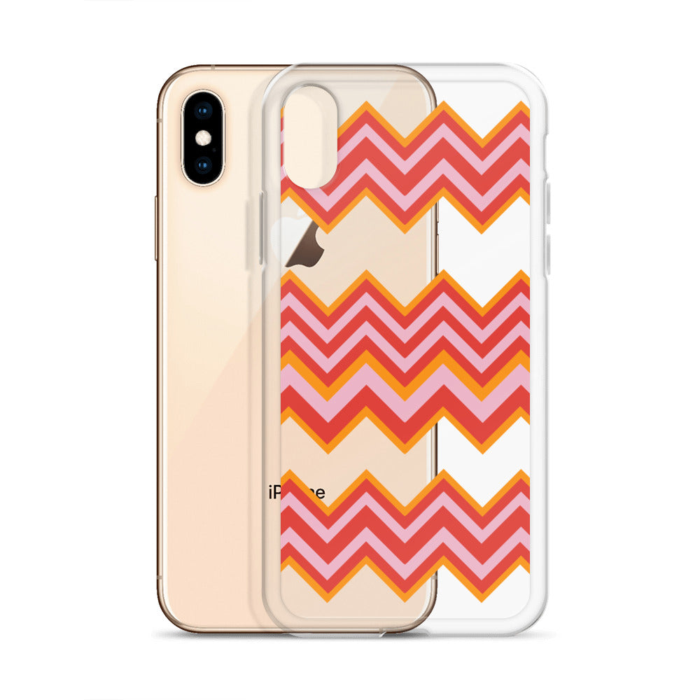 Retro Zigzag - Inspired By Taylor Swift - Sustainably Made Clear Case for iPhone®