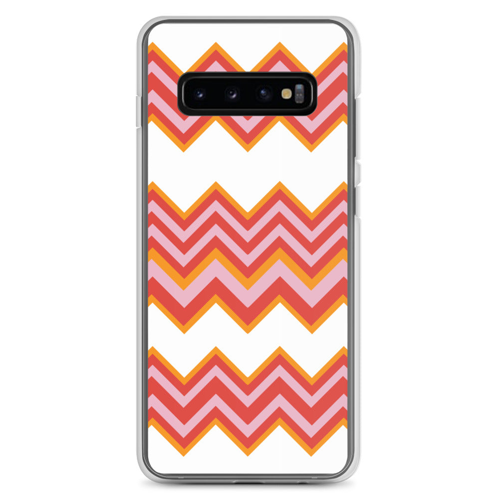 Retro Zigzag - Inspired By Taylor Swift - Sustainably Made Clear Case for Samsung®