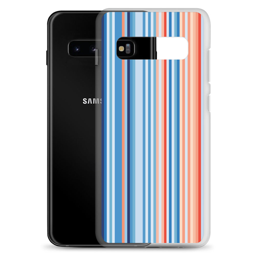Climate Change Global Warming Stripes - Sustainably Made Clear Case for Samsung® Vertical