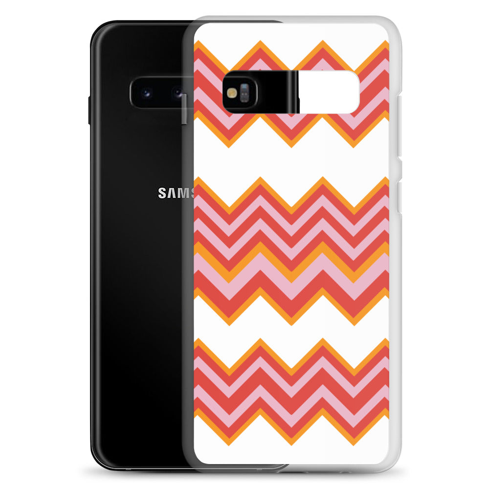 Retro Zigzag - Inspired By Taylor Swift - Sustainably Made Clear Case for Samsung®