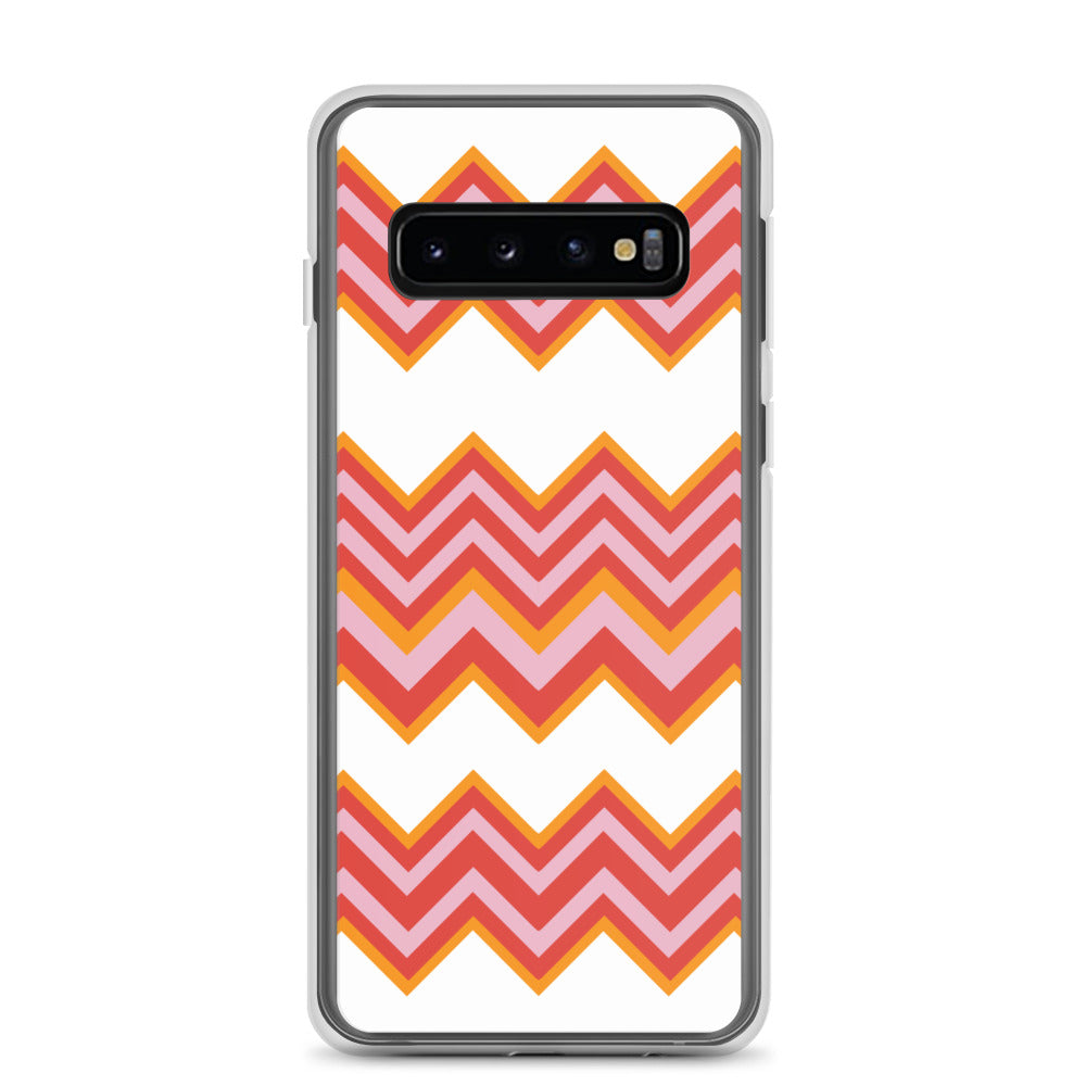 Retro Zigzag - Inspired By Taylor Swift - Sustainably Made Clear Case for Samsung®