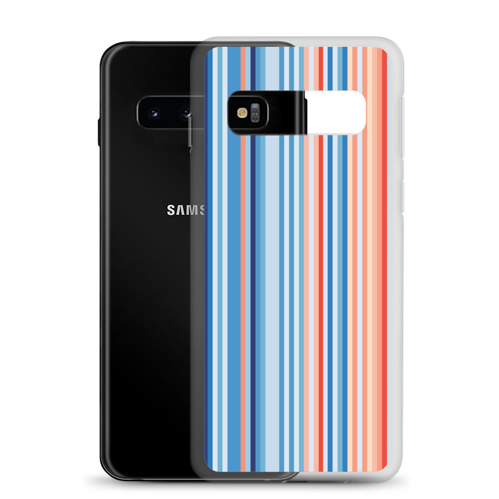 Climate Change Global Warming Stripes - Sustainably Made Clear Case for Samsung® Vertical