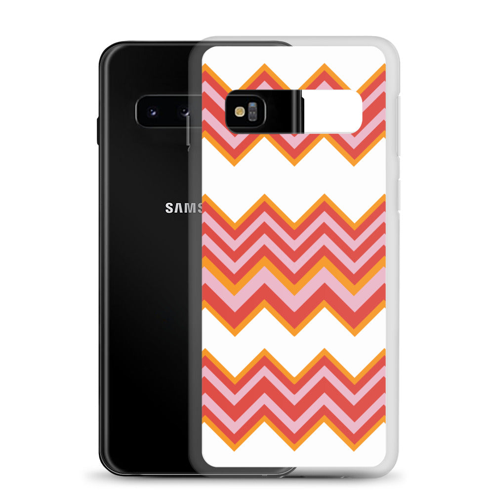 Retro Zigzag - Inspired By Taylor Swift - Sustainably Made Clear Case for Samsung®