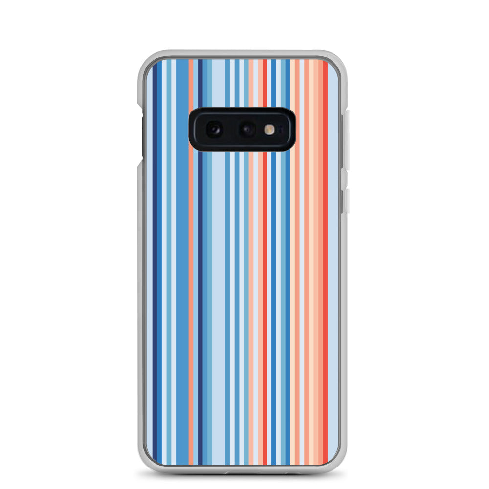 Climate Change Global Warming Stripes - Sustainably Made Clear Case for Samsung® Vertical