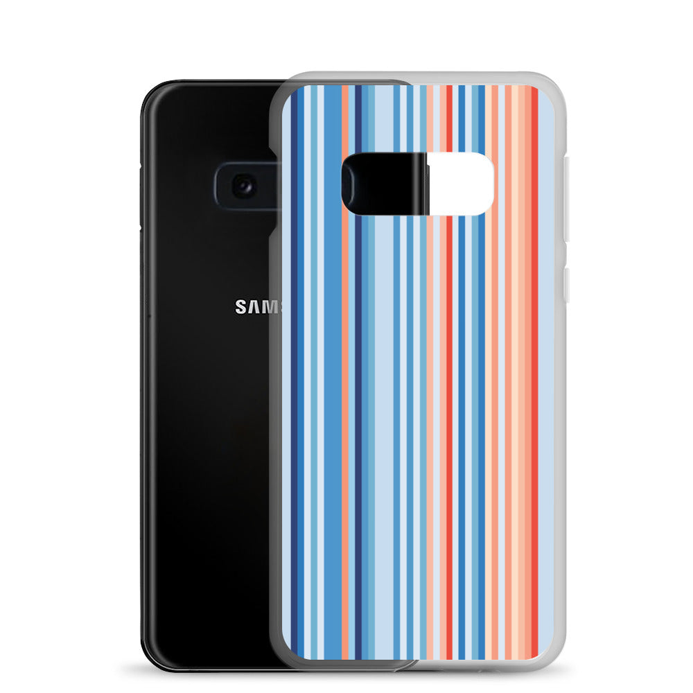 Climate Change Global Warming Stripes - Sustainably Made Clear Case for Samsung® Vertical