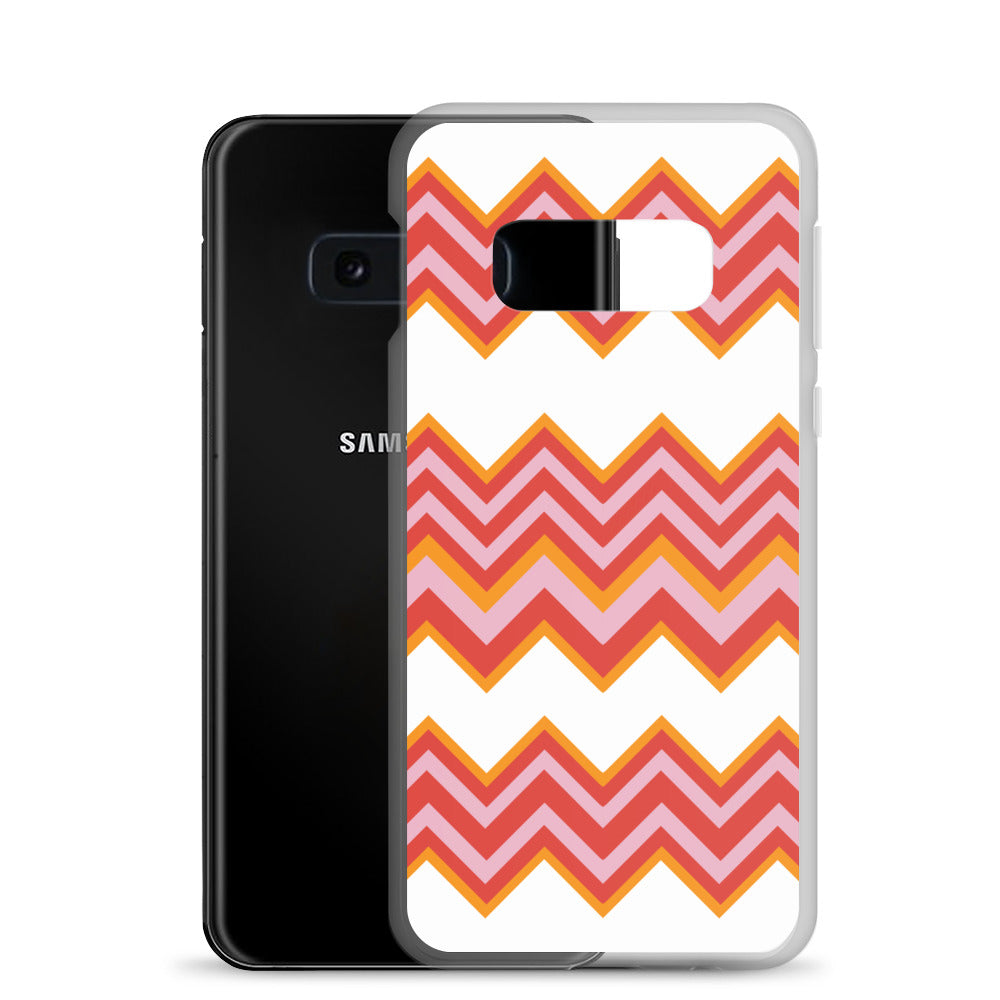 Retro Zigzag - Inspired By Taylor Swift - Sustainably Made Clear Case for Samsung®