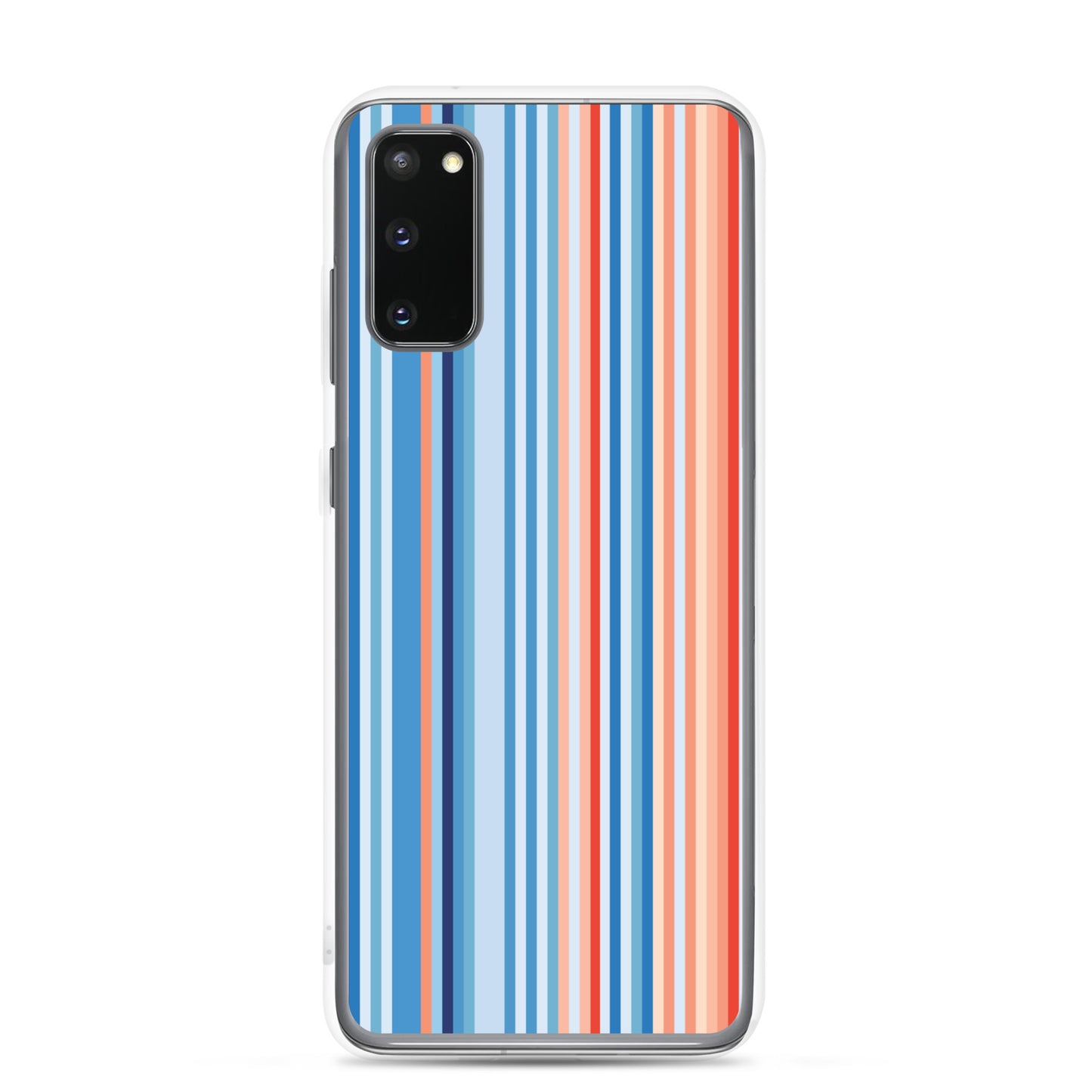 Climate Change Global Warming Stripes - Sustainably Made Clear Case for Samsung® Vertical