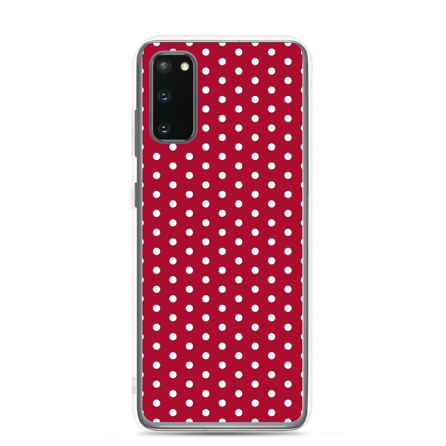 Maroon Polka Dot - Inspired By Taylor Swift - Sustainably Made Clear Case for Samsung®