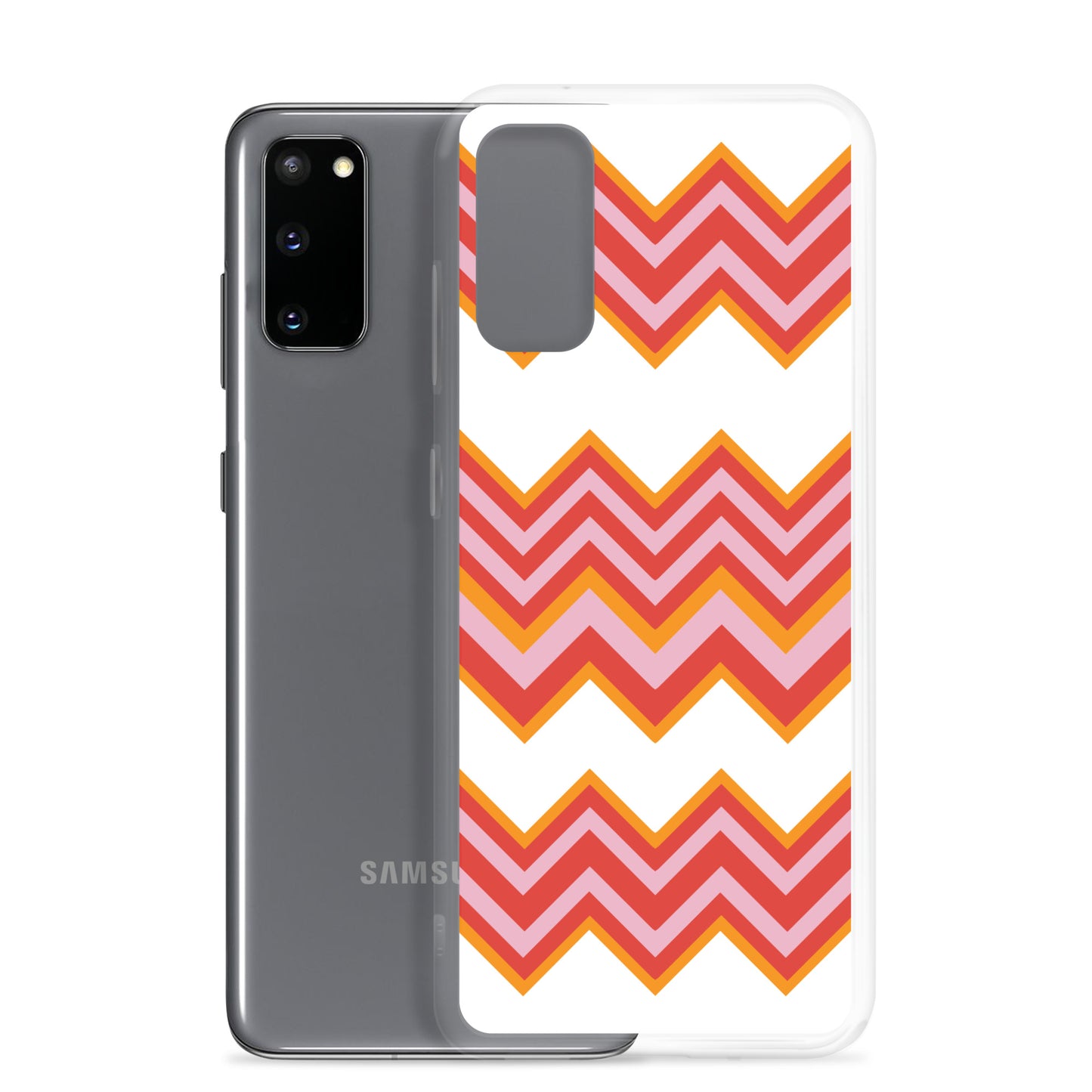Retro Zigzag - Inspired By Taylor Swift - Sustainably Made Clear Case for Samsung®