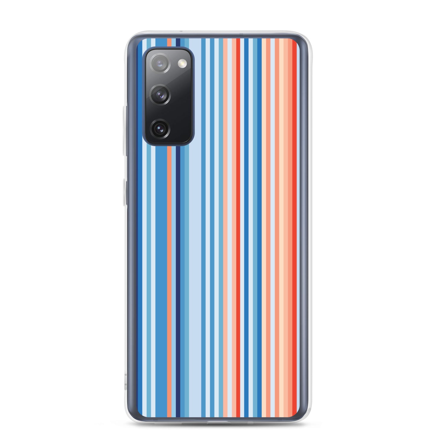 Climate Change Global Warming Stripes - Sustainably Made Clear Case for Samsung® Vertical