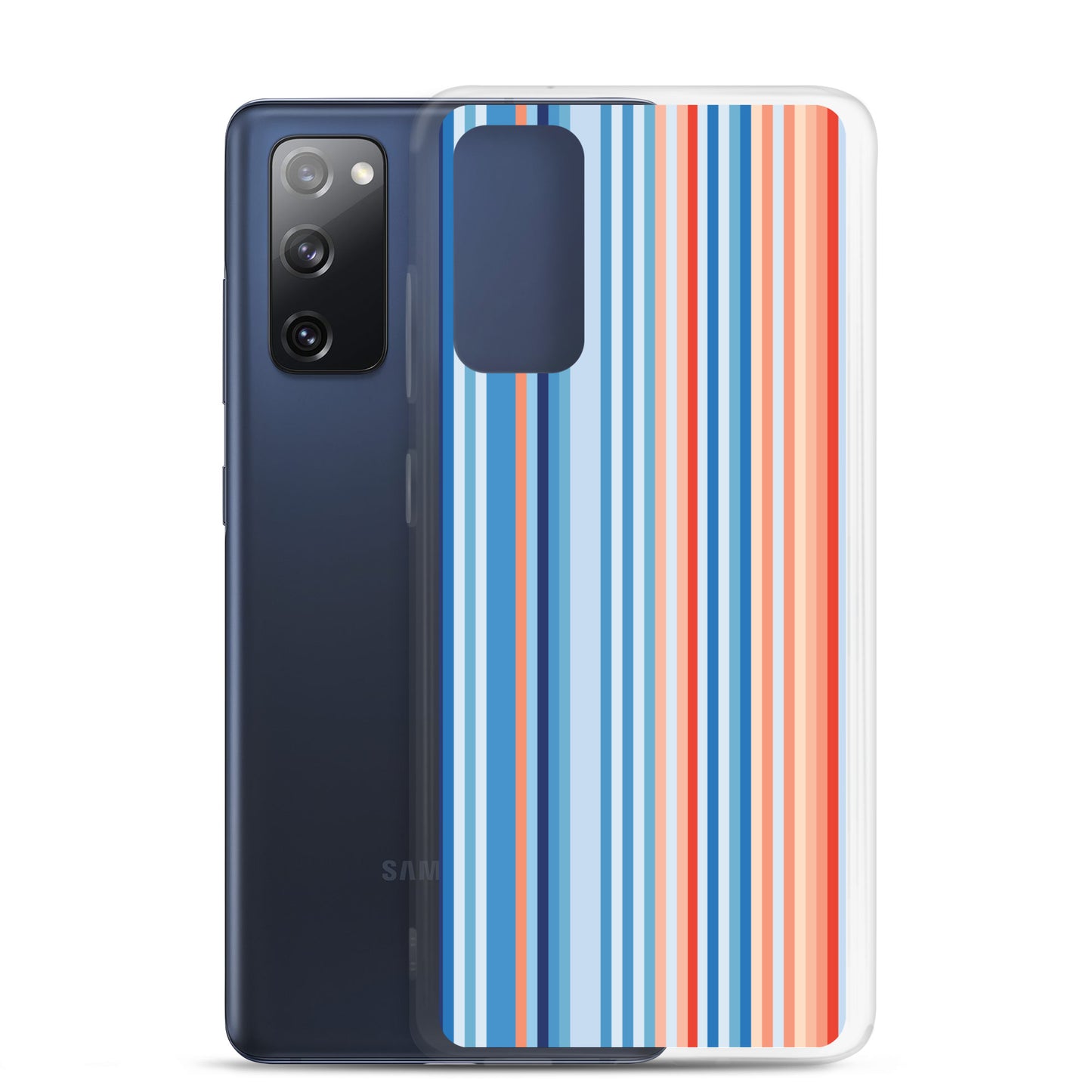 Climate Change Global Warming Stripes - Sustainably Made Clear Case for Samsung® Vertical