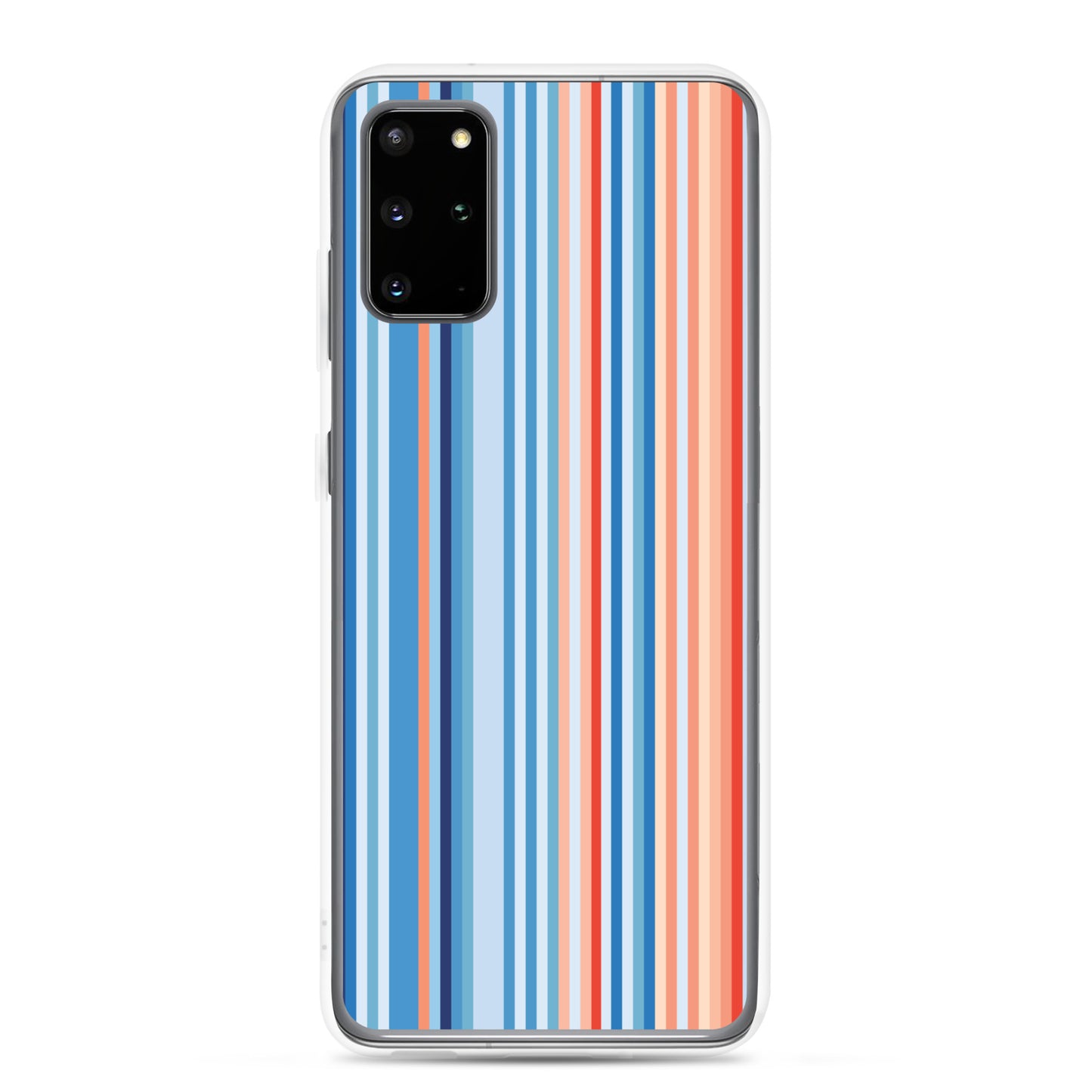 Climate Change Global Warming Stripes - Sustainably Made Clear Case for Samsung® Vertical