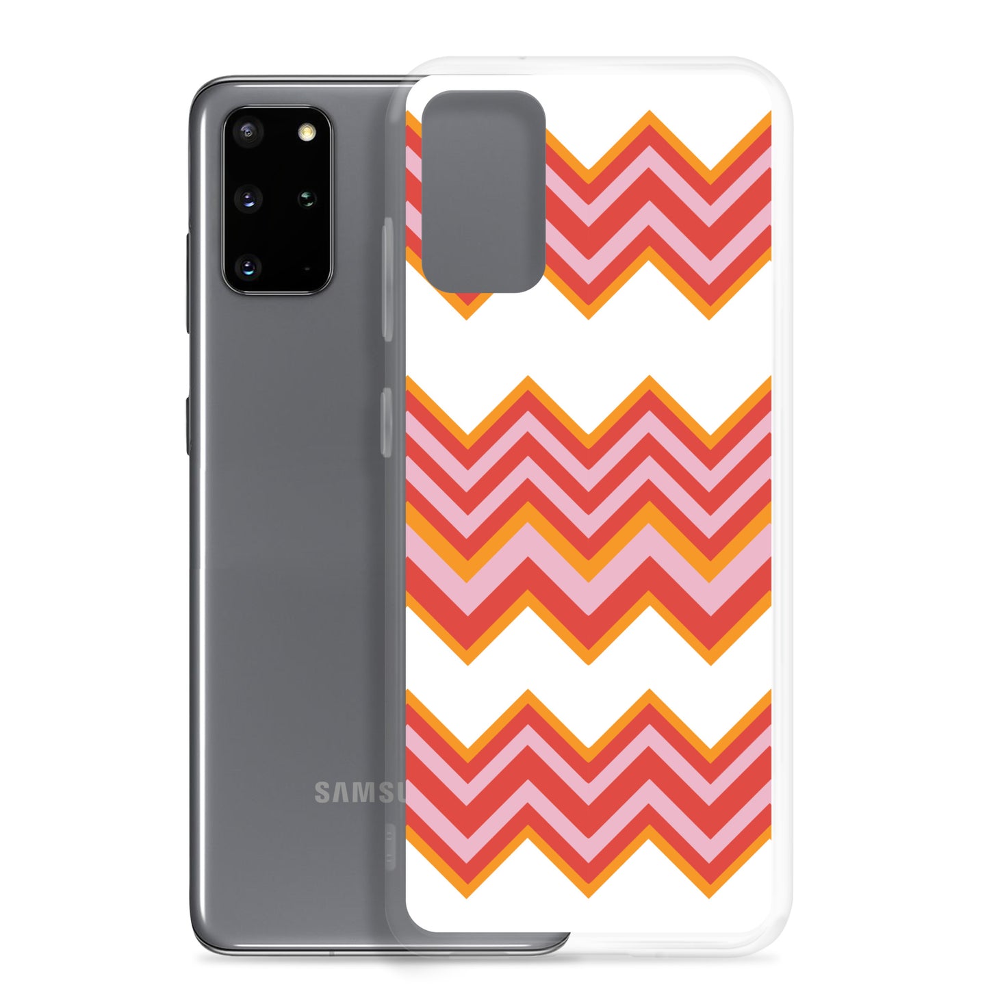 Retro Zigzag - Inspired By Taylor Swift - Sustainably Made Clear Case for Samsung®