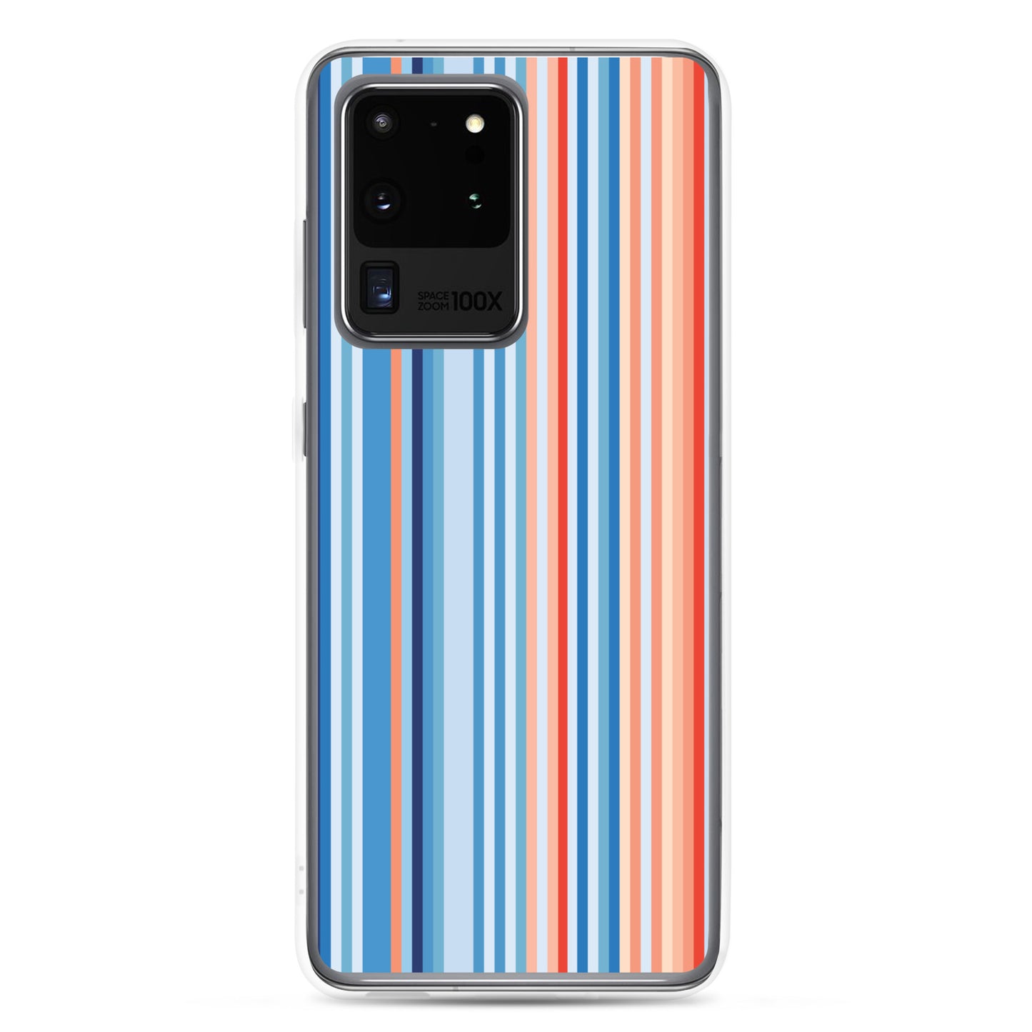 Climate Change Global Warming Stripes - Sustainably Made Clear Case for Samsung® Vertical