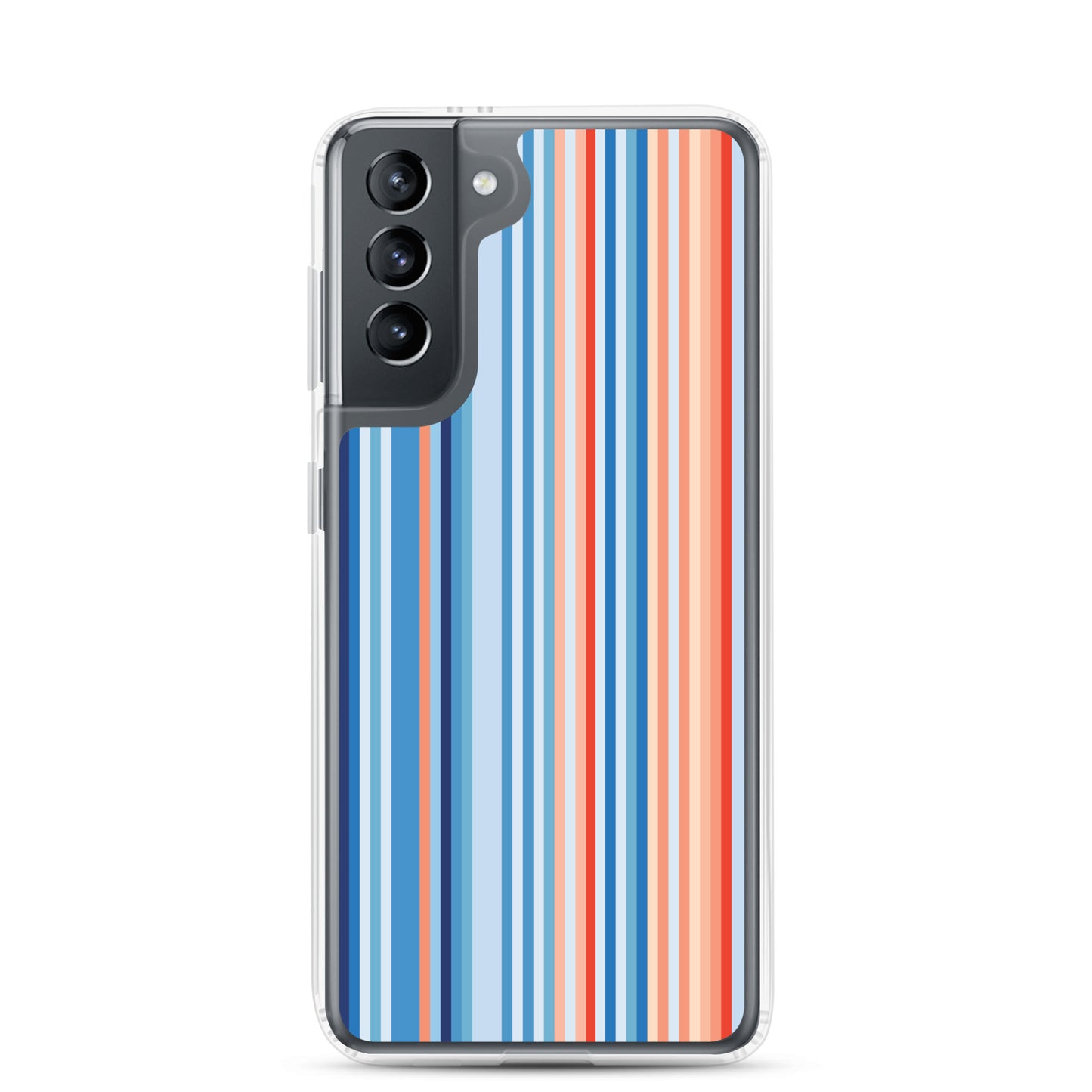 Climate Change Global Warming Stripes - Sustainably Made Clear Case for Samsung® Vertical