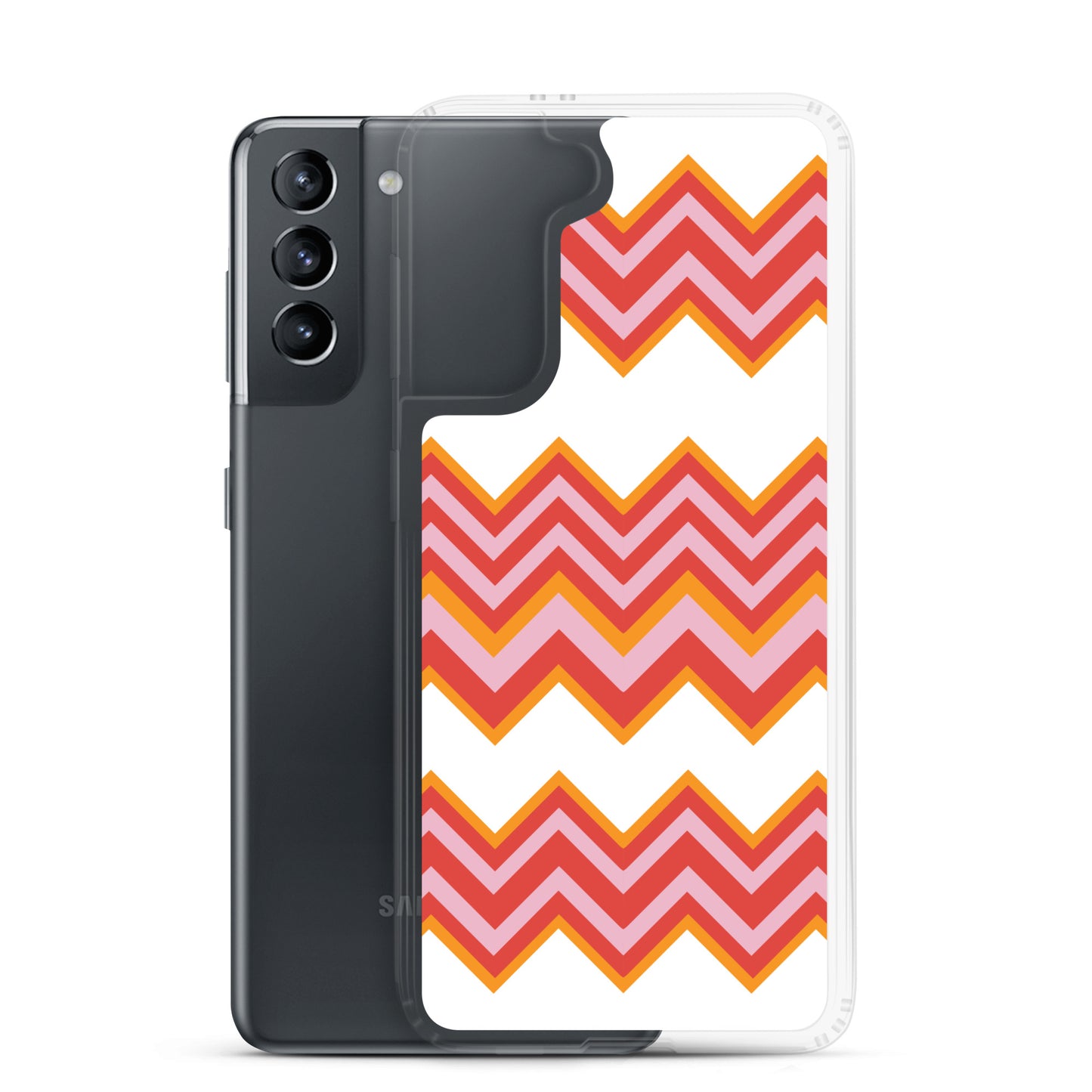 Retro Zigzag - Inspired By Taylor Swift - Sustainably Made Clear Case for Samsung®
