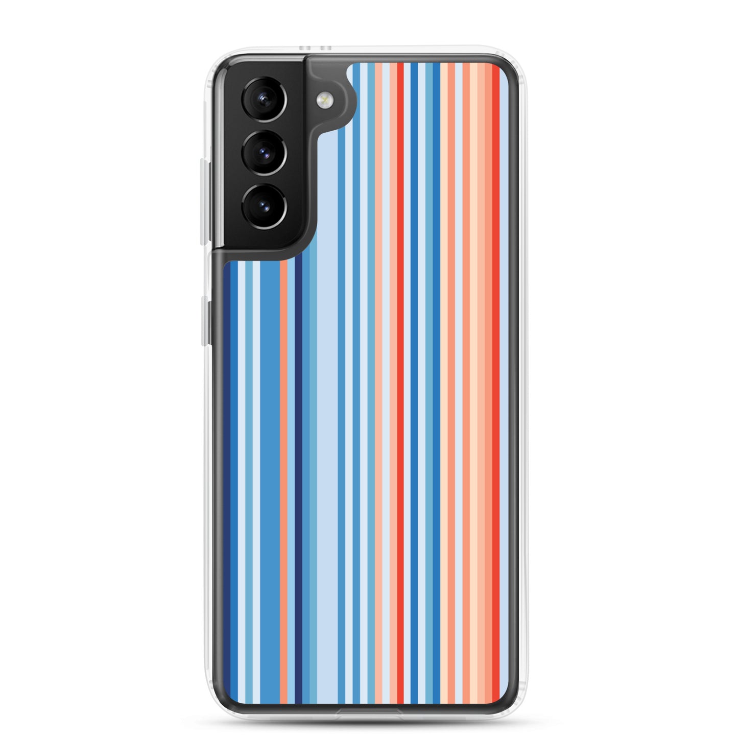 Climate Change Global Warming Stripes - Sustainably Made Clear Case for Samsung® Vertical