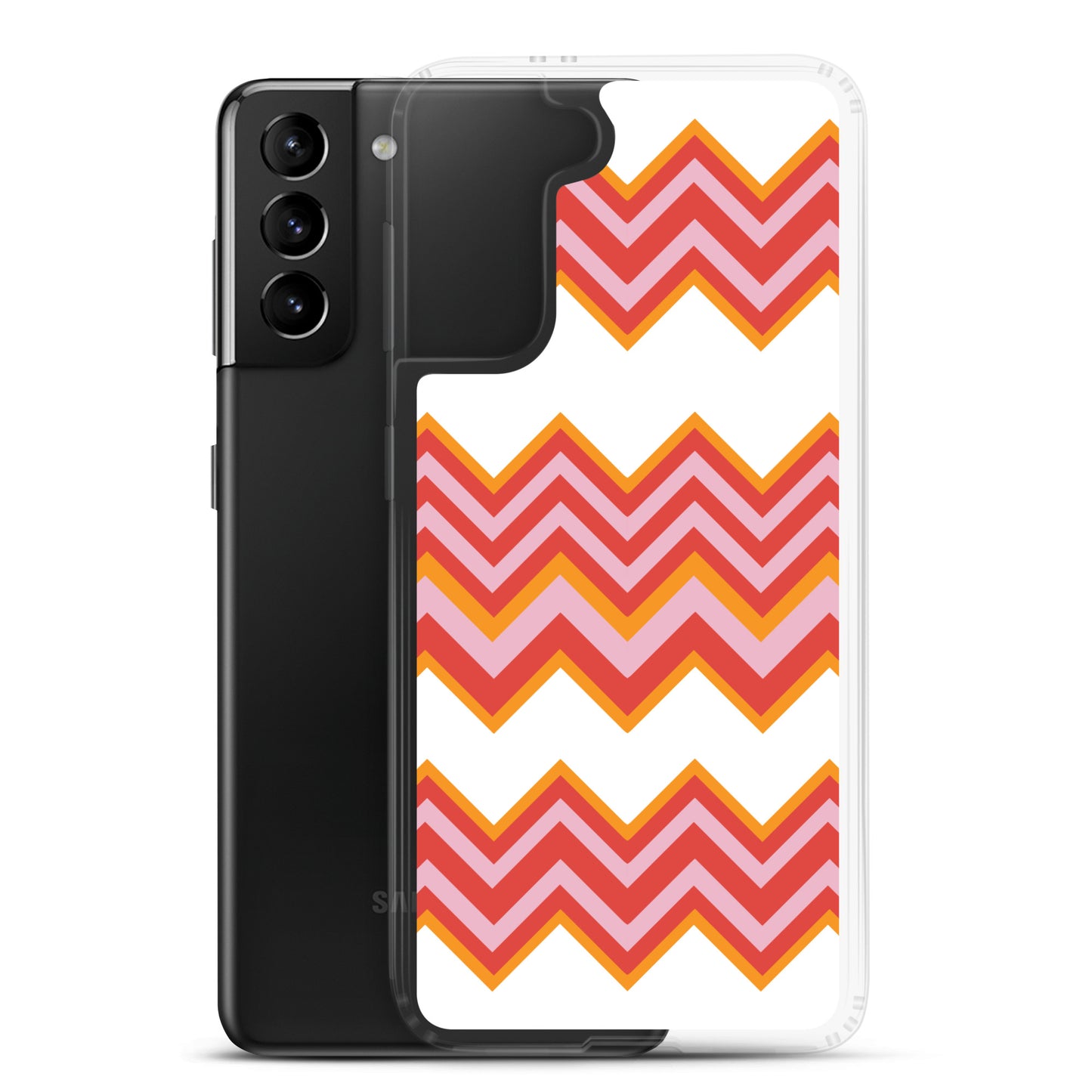 Retro Zigzag - Inspired By Taylor Swift - Sustainably Made Clear Case for Samsung®