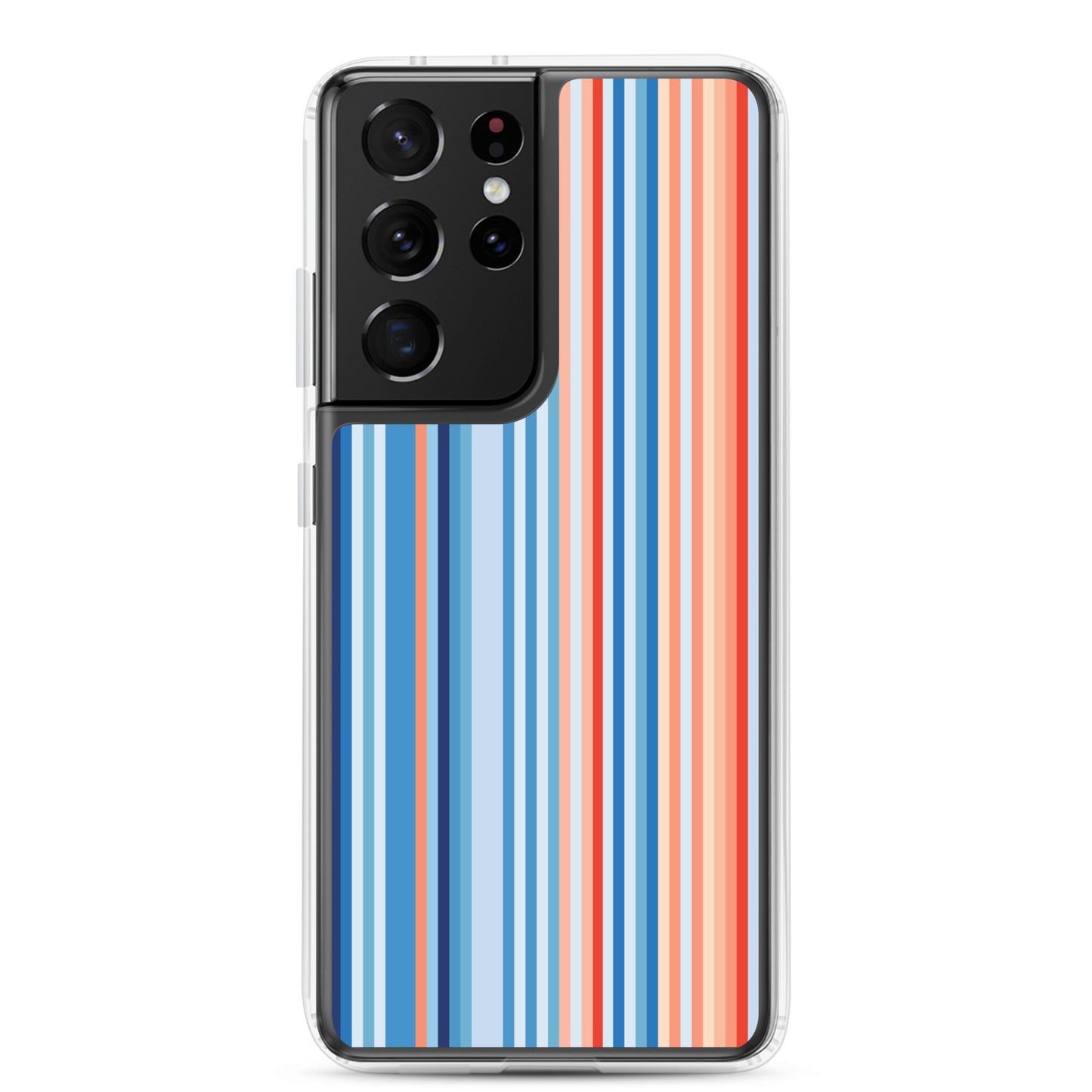 Climate Change Global Warming Stripes - Sustainably Made Clear Case for Samsung® Vertical