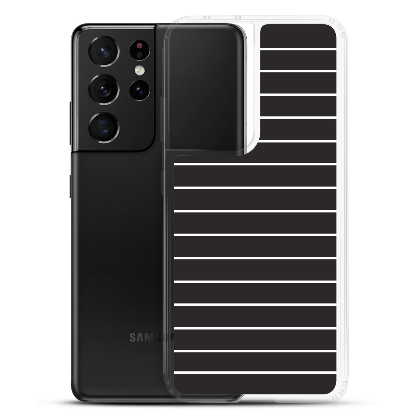 Black Stripes - Inspired By Taylor Swift - Sustainably Made Clear Case for Samsung®
