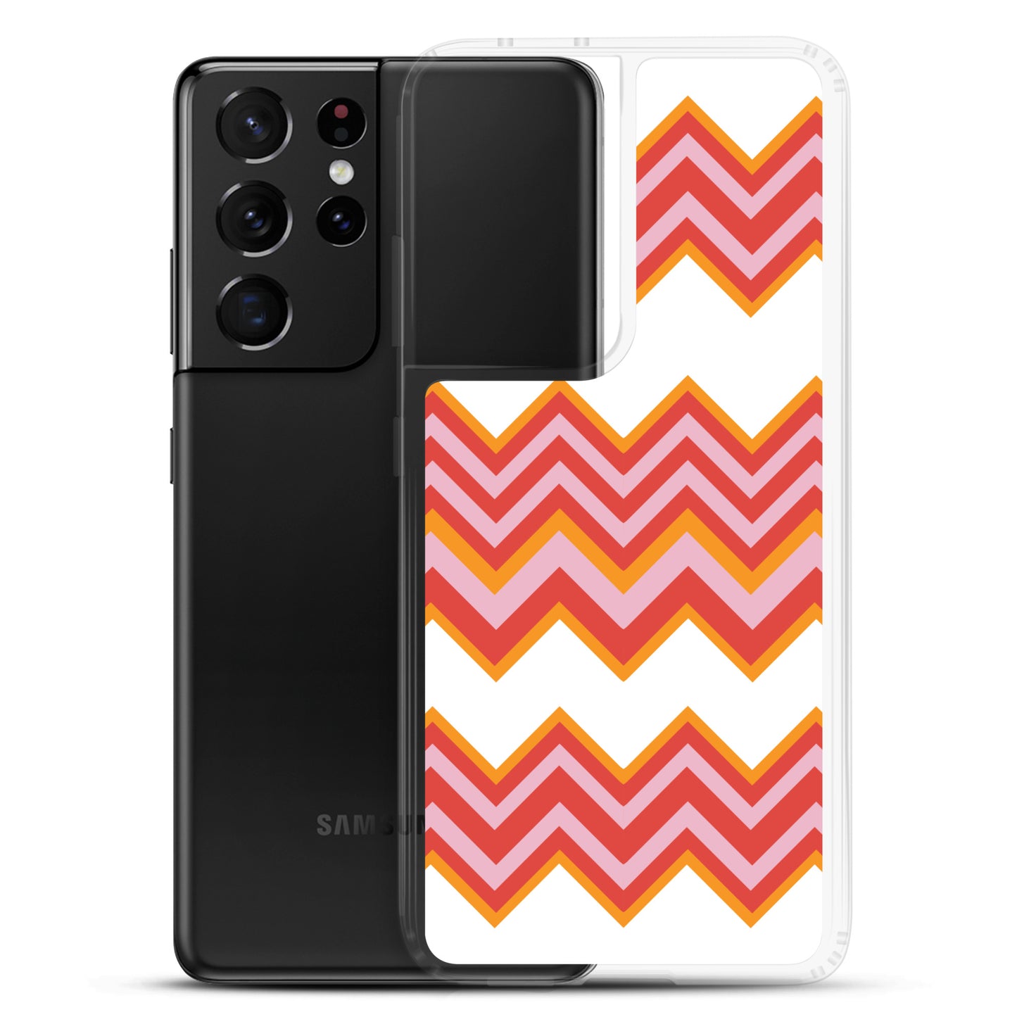 Retro Zigzag - Inspired By Taylor Swift - Sustainably Made Clear Case for Samsung®
