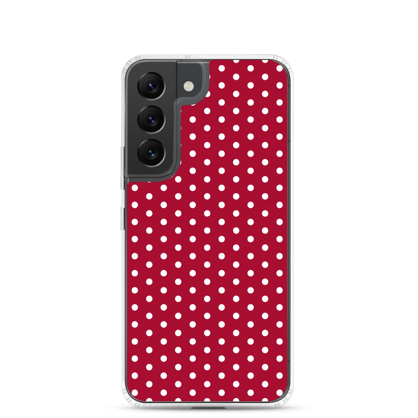 Maroon Polka Dot - Inspired By Taylor Swift - Sustainably Made Clear Case for Samsung®