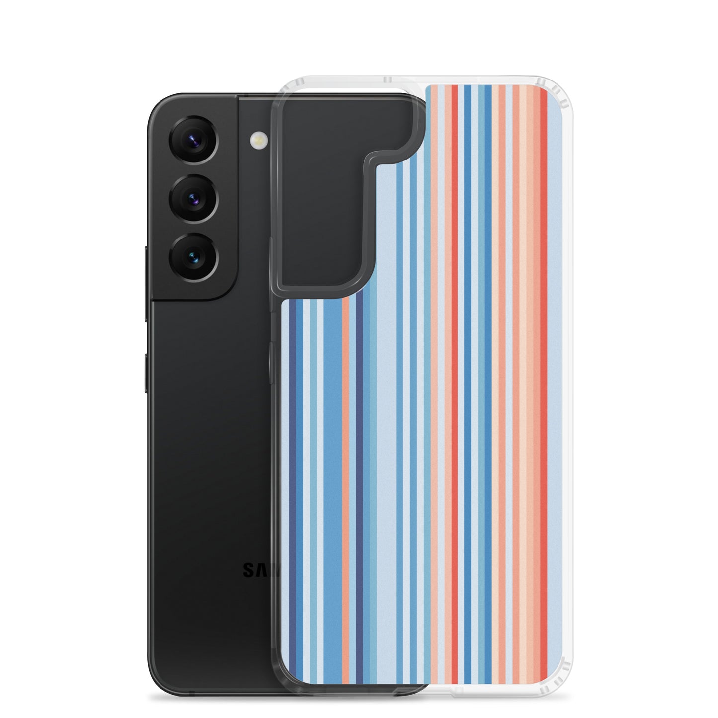 Climate Change Global Warming Stripes - Sustainably Made Clear Case for Samsung® Vertical