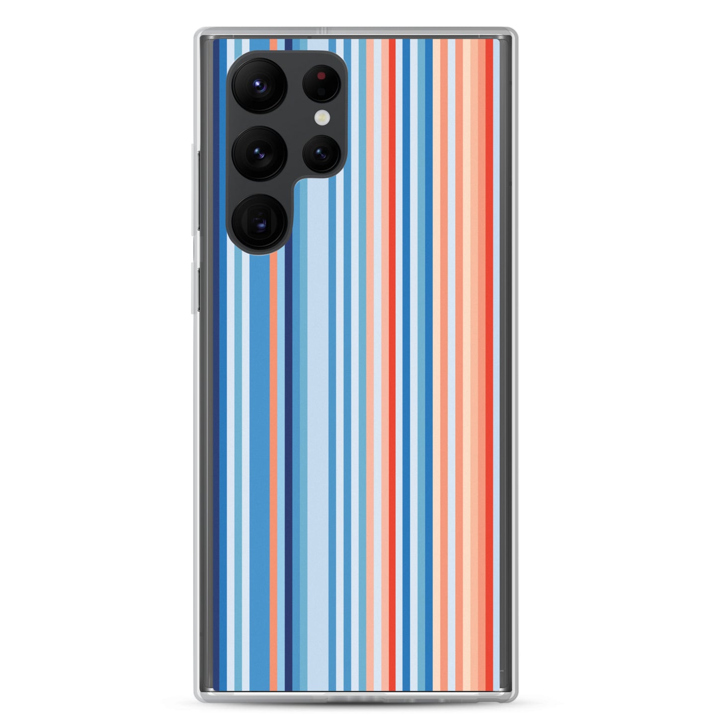 Climate Change Global Warming Stripes - Sustainably Made Clear Case for Samsung® Vertical