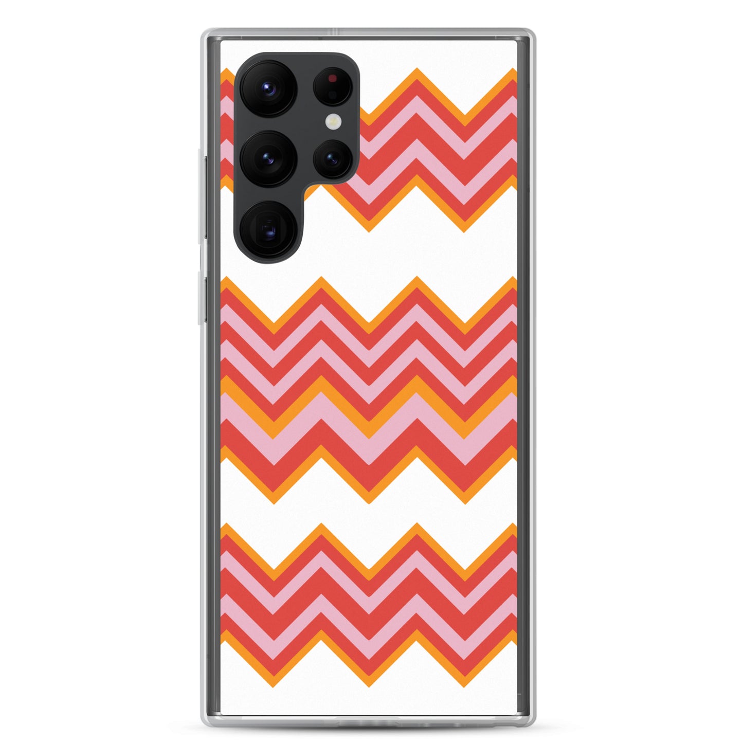 Retro Zigzag - Inspired By Taylor Swift - Sustainably Made Clear Case for Samsung®