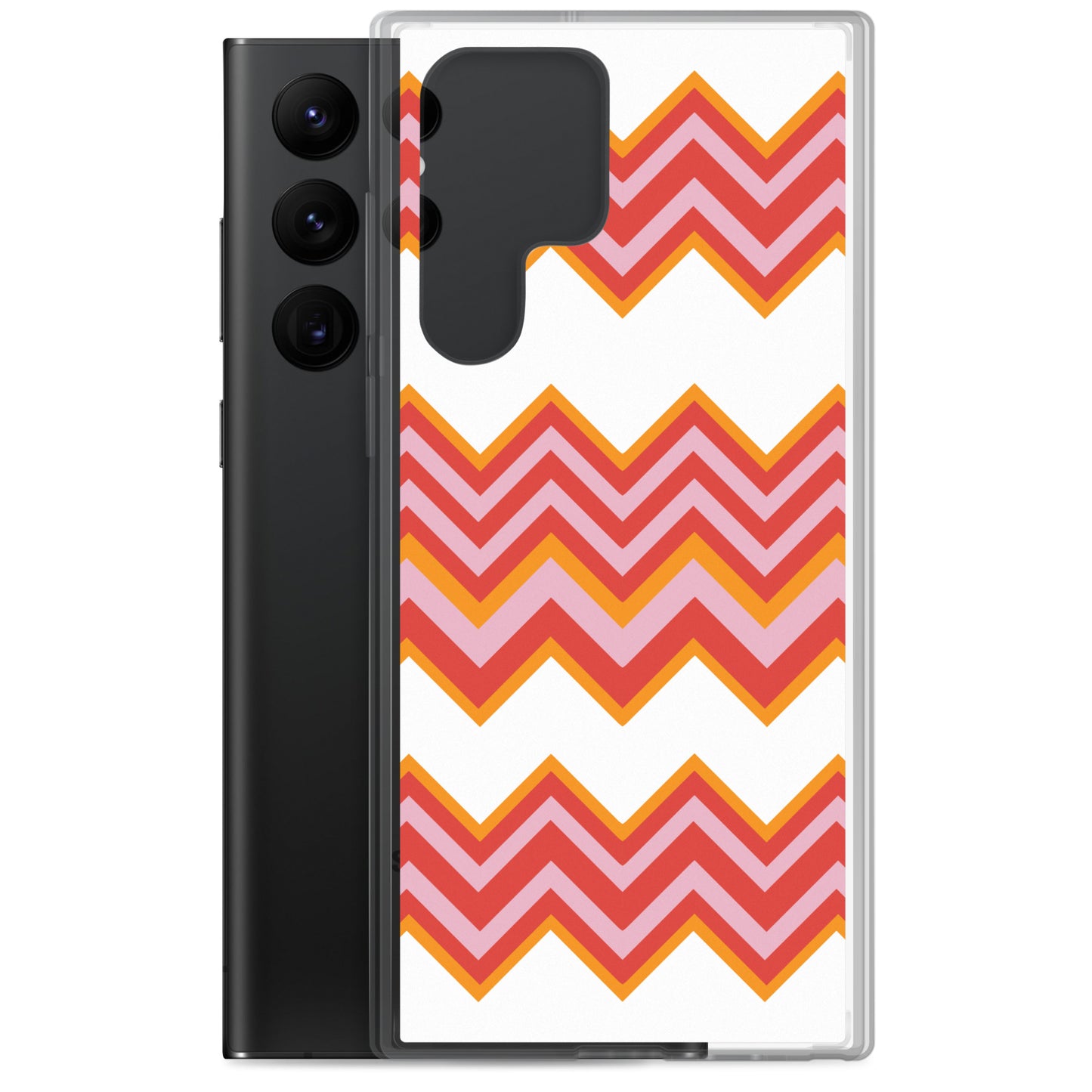 Retro Zigzag - Inspired By Taylor Swift - Sustainably Made Clear Case for Samsung®