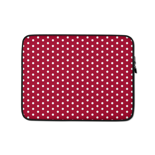 Maroon Polka Dot - Inspired By Taylor Swift - Sustainably Made Laptop Sleeve
