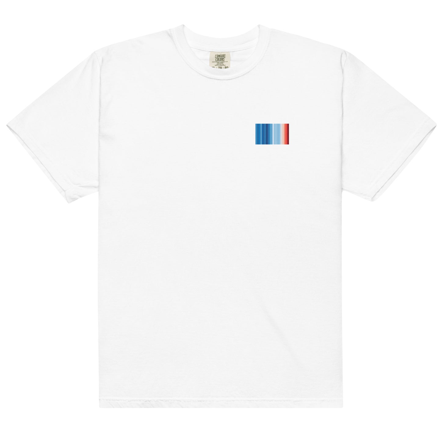 Climate Change Global Warming Stripes | Basic - Sustainably Made Men's T-shirt
