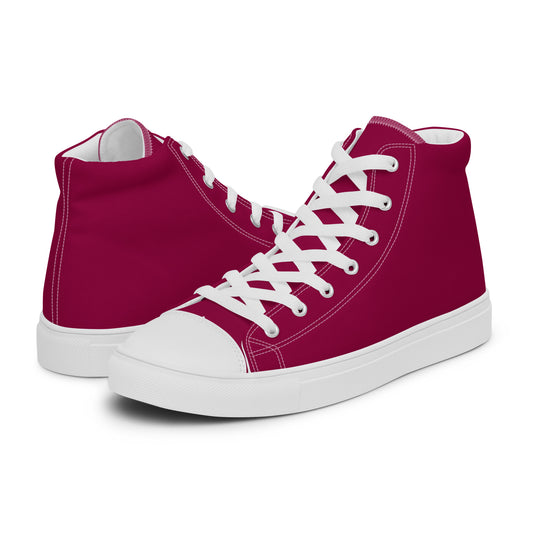 Basic Wine - Sustainably Made Men's High Top Canvas Shoes