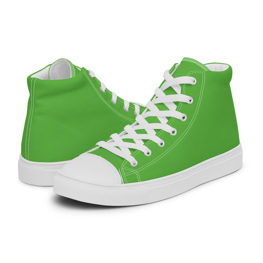 Kelly Green - Sustainably Made Men's High Top Canvas Shoes