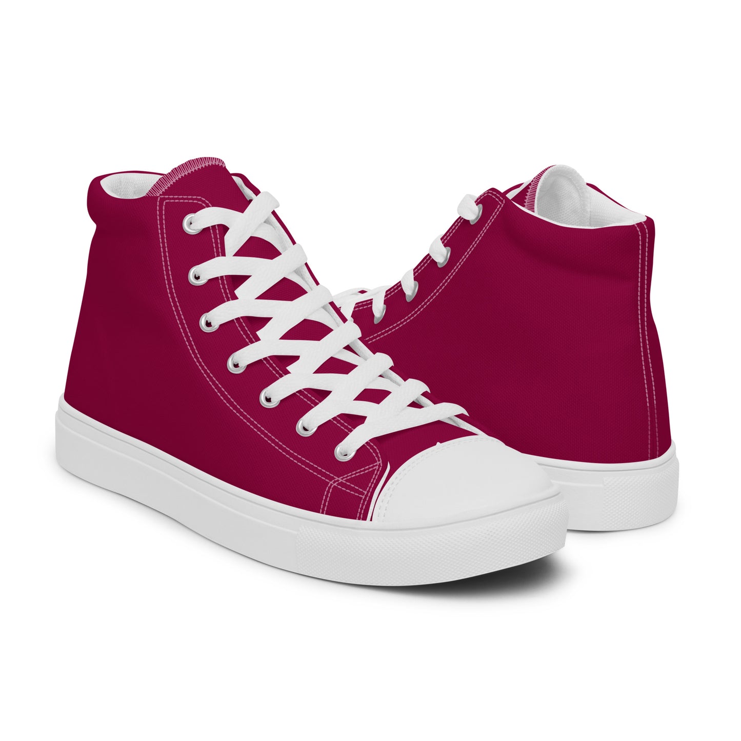 Basic Wine - Sustainably Made Men's High Top Canvas Shoes