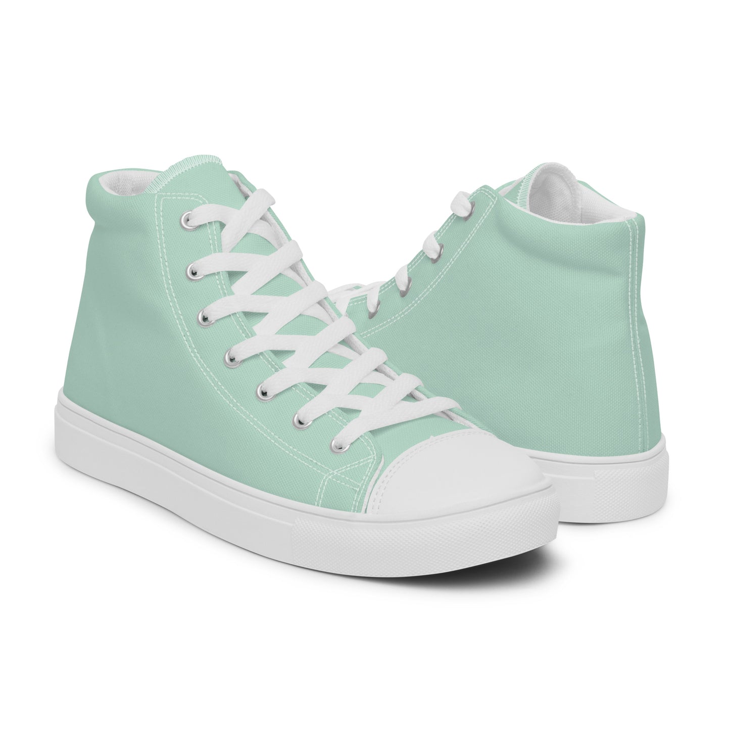 Aqua - Sustainably Made Men's High Top Canvas Shoes