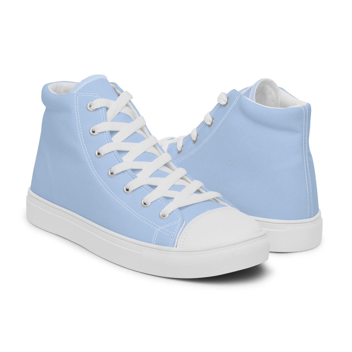 Baby Blue - Sustainably Made Men's High Top Canvas Shoes
