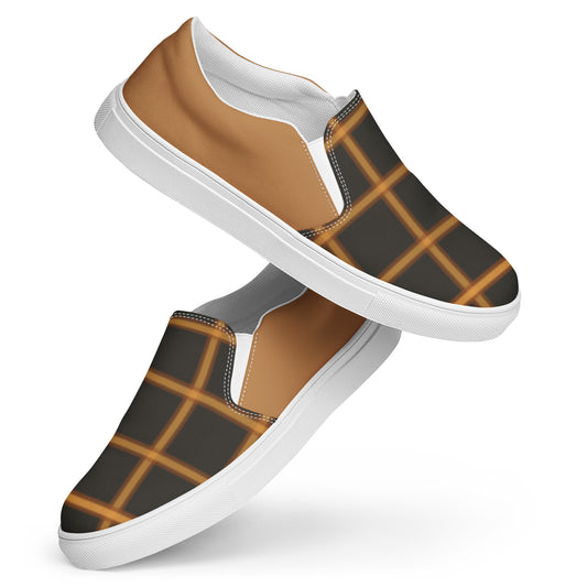 Classic Tartan - Inspired By Taylor Swift - Sustainably Made Men’s slip-on canvas shoes