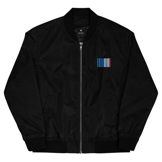 Climate Change Global Warming Stripes | Basic- Sustainably Made Bomber Jacket