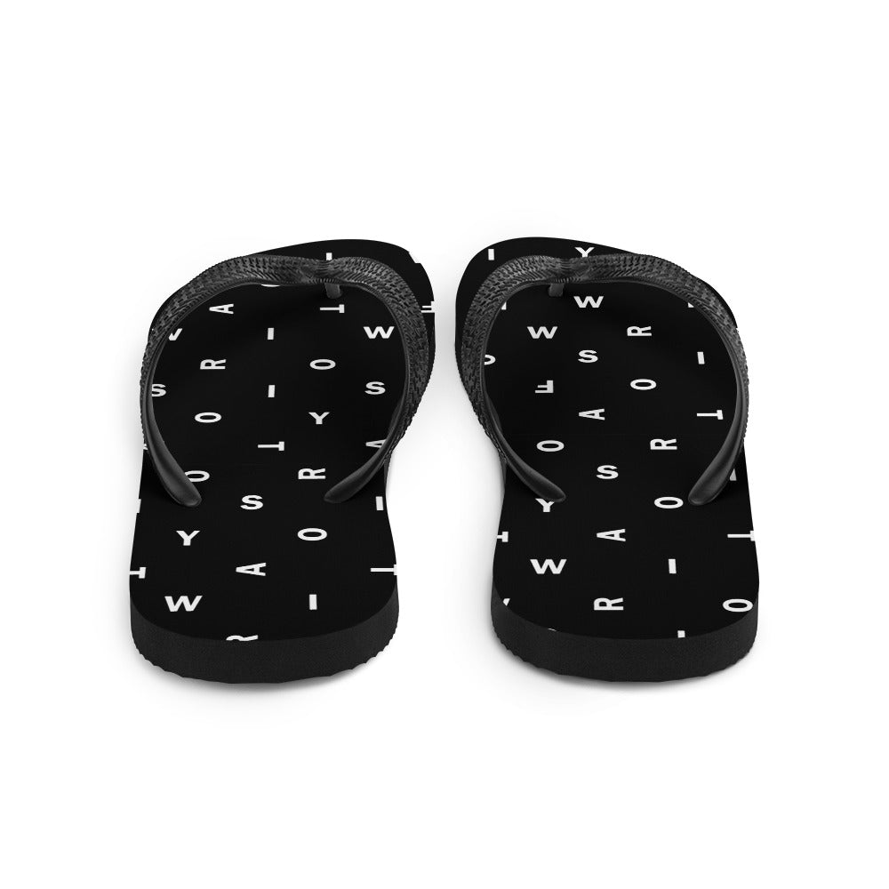 Letter Black - Inspired By Taylor Swift - Sustainably Made Flip-Flops