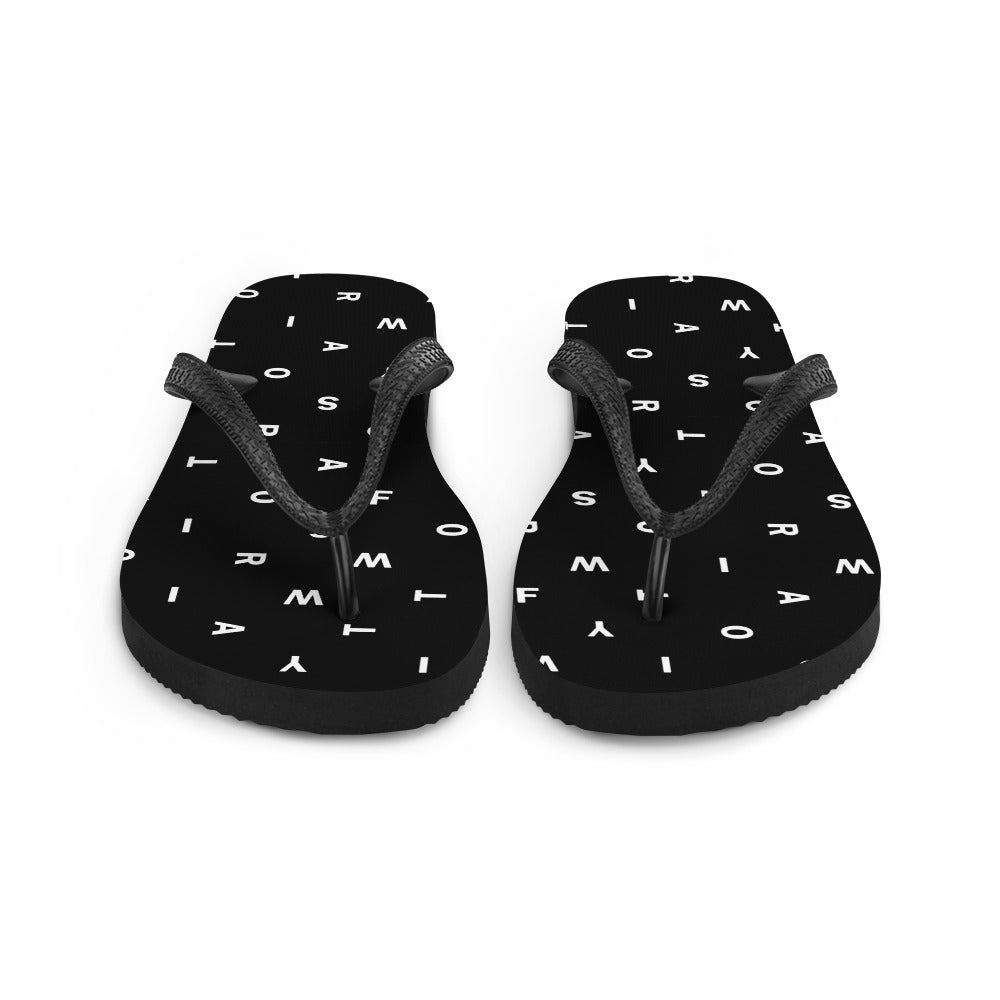 Letter Black - Inspired By Taylor Swift - Sustainably Made Flip-Flops