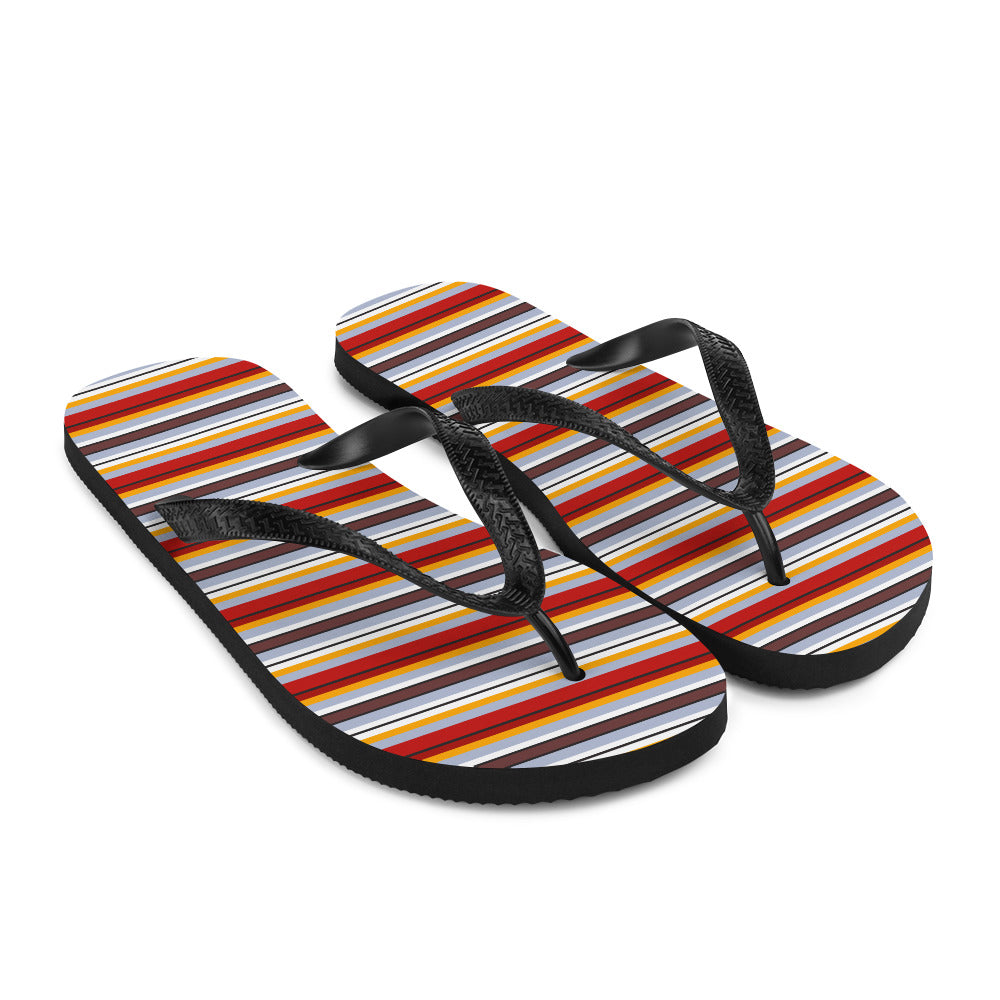 Multi Colored Lines - Inspired By Taylor Swift - Sustainably Made Flip-Flops