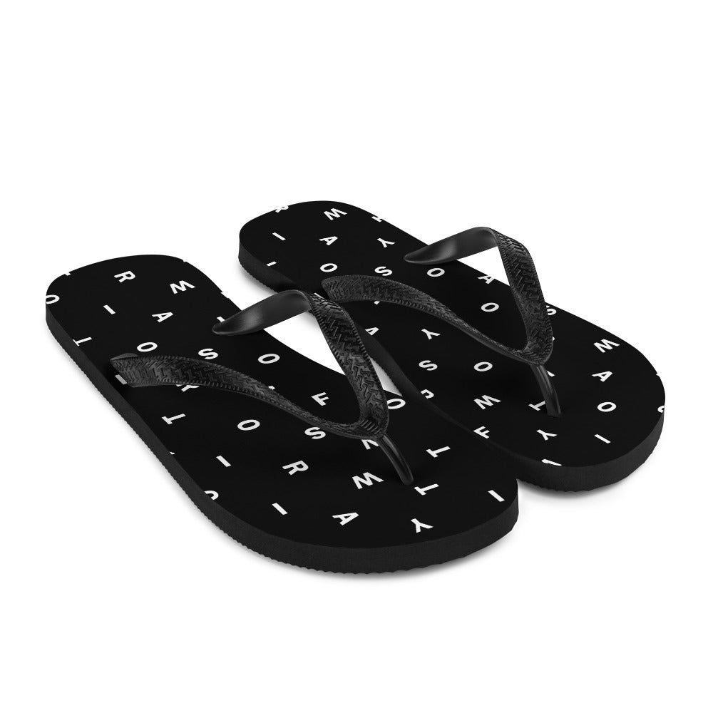 Letter Black - Inspired By Taylor Swift - Sustainably Made Flip-Flops