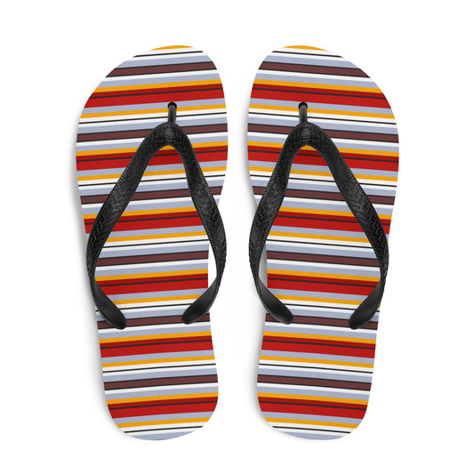 Multi Colored Lines - Inspired By Taylor Swift - Sustainably Made Flip-Flops