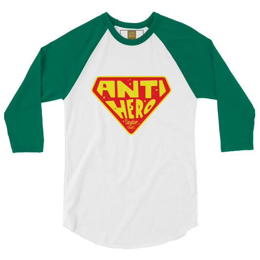 Anti Hero - Inspired By Taylor Swift - Sustainably Made 3/4 sleeve raglan shirt
